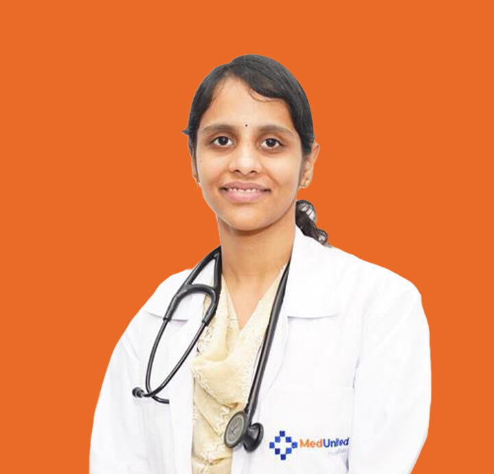 Image of Dr. Katreddi Mounika, best consultant general medicine in Palakollu, expert in hypertension, diabetes, thyroid, infections, and emergency care at MedUnited Hospitals.