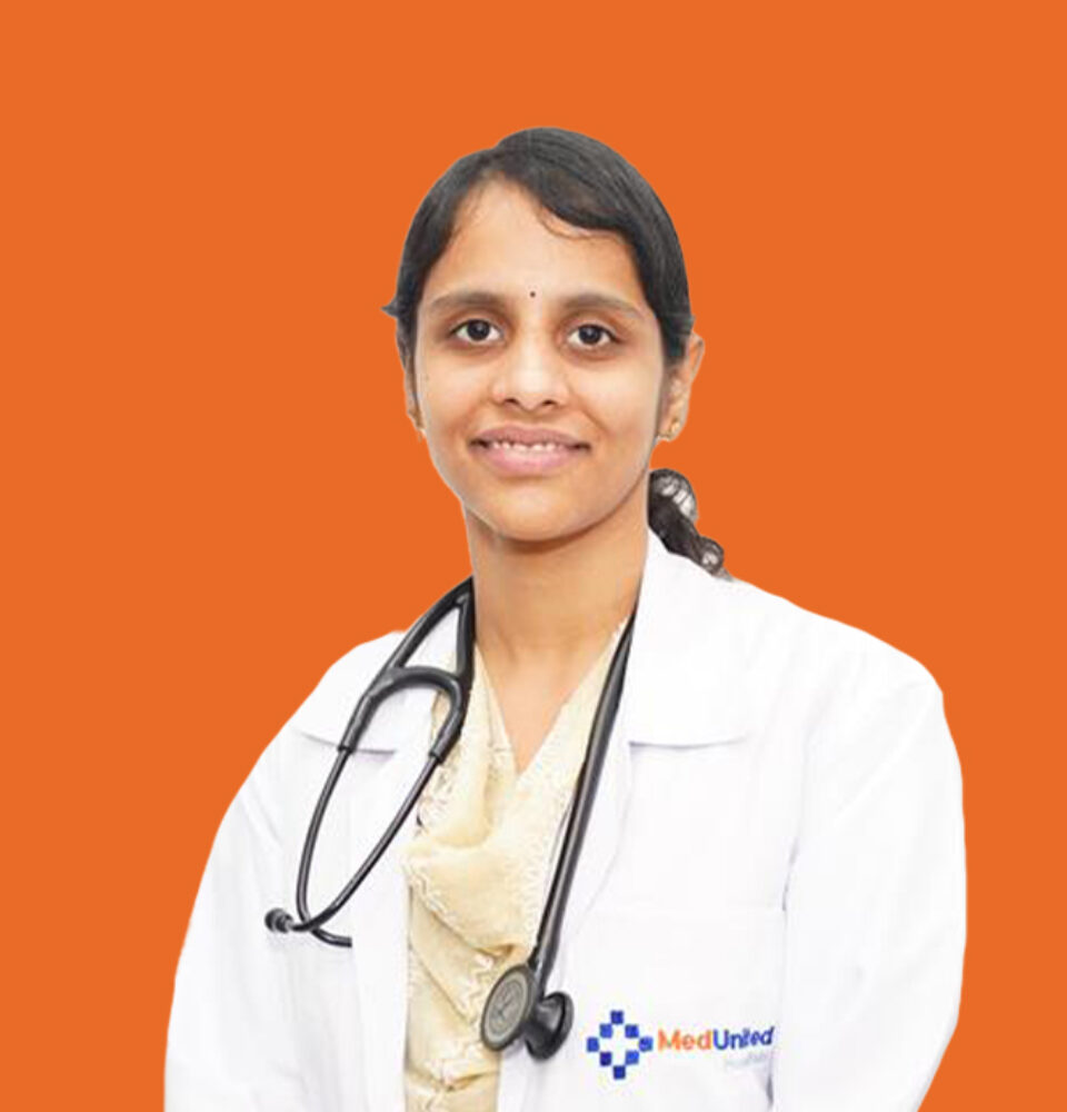 Image of Dr. Katreddi Mounika, best consultant general medicine in Palakollu, expert in hypertension, diabetes, thyroid, infections, and emergency care at MedUnited Hospitals.