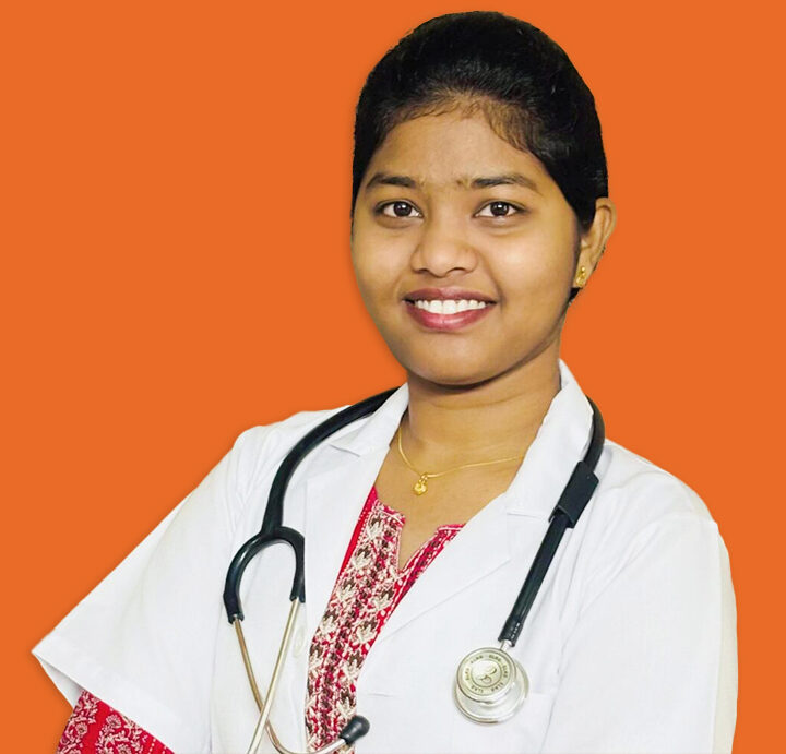 Image of Dr. Varshini Medapati, best general physician in Palakollu, providing compassionate patient care and clinical consultations at MedUnited Hospitals.