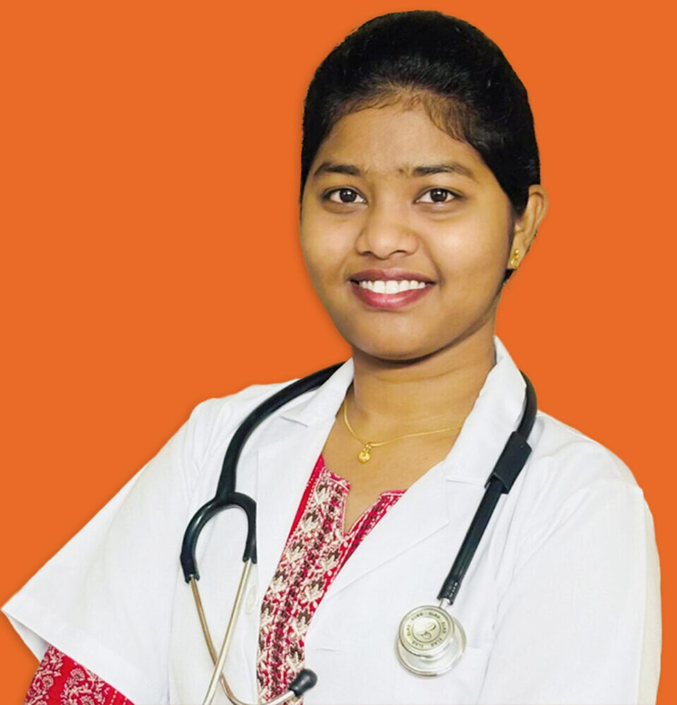 Image of Dr. Varshini Medapati, best general physician in Palakollu, providing compassionate patient care and clinical consultations at MedUnited Hospitals.